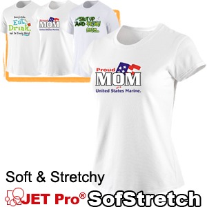 Jet-Pro® SofStretch 잉크젯 티셔츠전사지(밝은색용) (A4/A3)